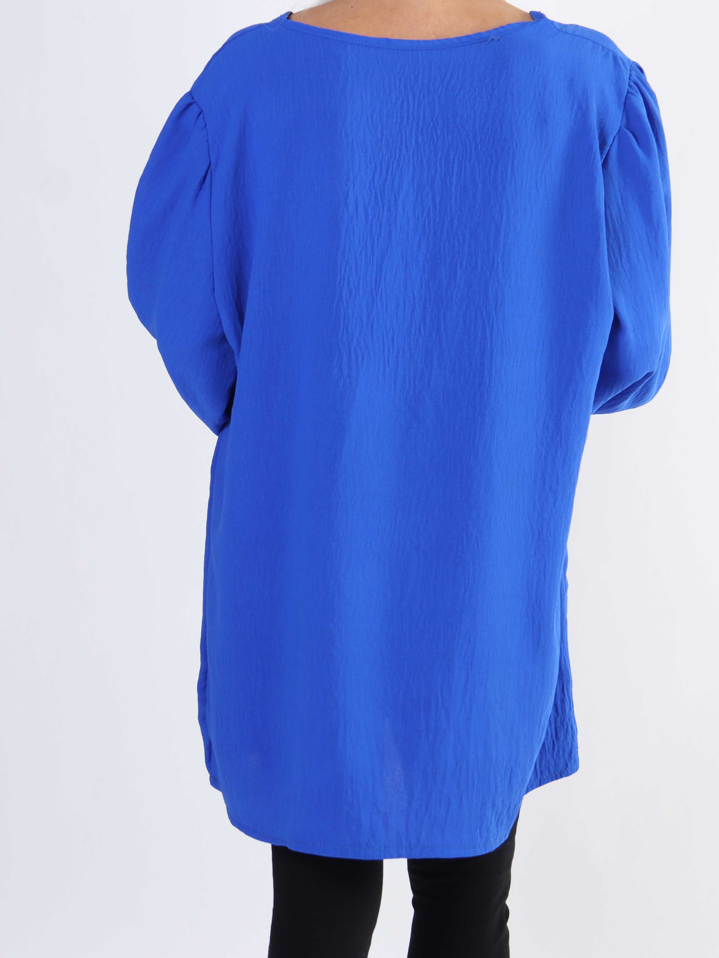 Cassandra - Sød plus size tunika med sløjfe ved brystet